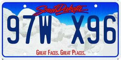 SD license plate 97WX96