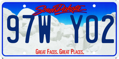 SD license plate 97WY02