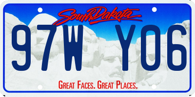 SD license plate 97WY06