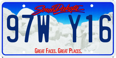 SD license plate 97WY16