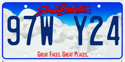 SD license plate 97WY24