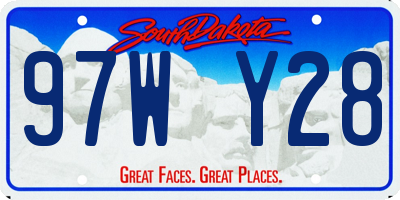 SD license plate 97WY28