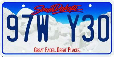 SD license plate 97WY30