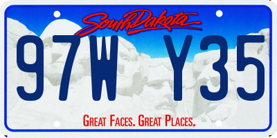 SD license plate 97WY35