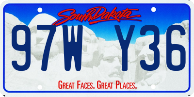 SD license plate 97WY36