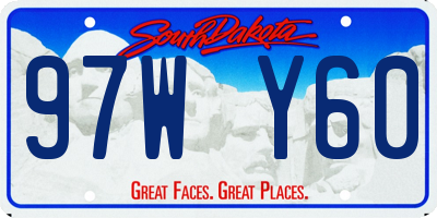 SD license plate 97WY60
