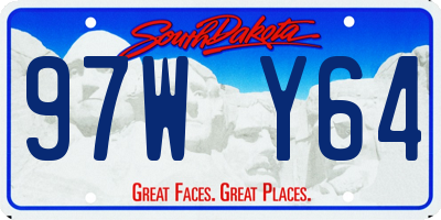 SD license plate 97WY64