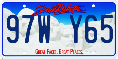 SD license plate 97WY65