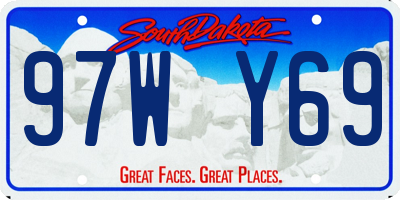 SD license plate 97WY69