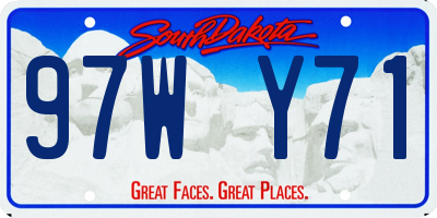 SD license plate 97WY71