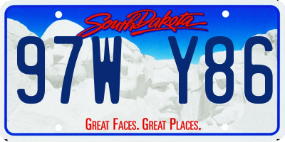SD license plate 97WY86