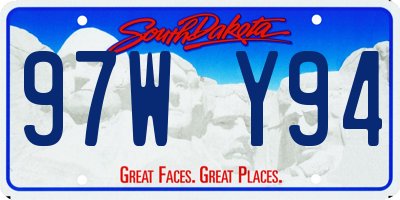 SD license plate 97WY94