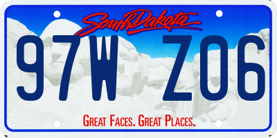 SD license plate 97WZ06
