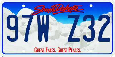 SD license plate 97WZ32