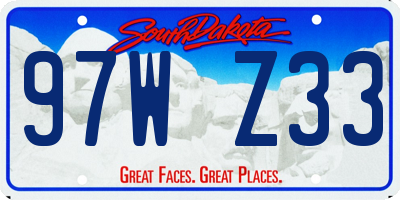 SD license plate 97WZ33