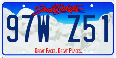 SD license plate 97WZ51