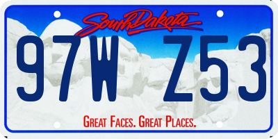 SD license plate 97WZ53