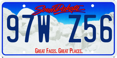 SD license plate 97WZ56