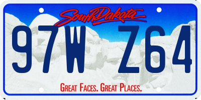 SD license plate 97WZ64