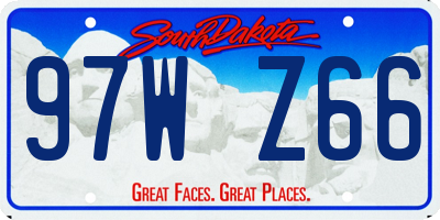 SD license plate 97WZ66