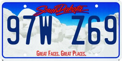 SD license plate 97WZ69