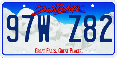 SD license plate 97WZ82