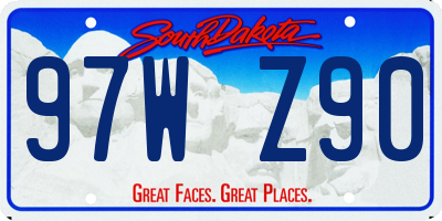 SD license plate 97WZ90