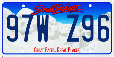 SD license plate 97WZ96