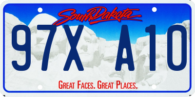 SD license plate 97XA10