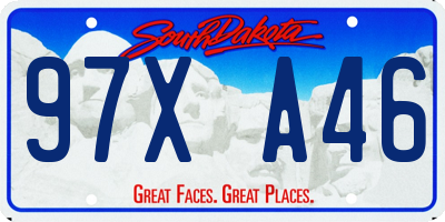 SD license plate 97XA46