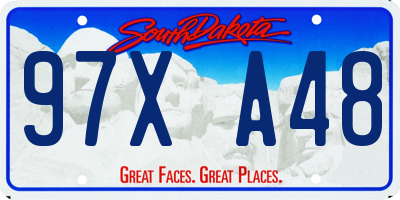 SD license plate 97XA48
