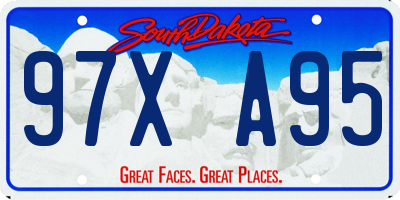 SD license plate 97XA95