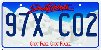 SD license plate 97XC02