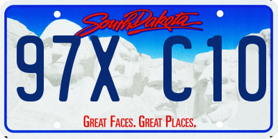 SD license plate 97XC10