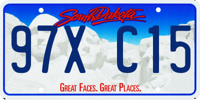 SD license plate 97XC15