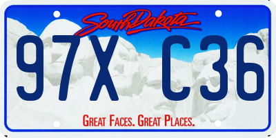 SD license plate 97XC36