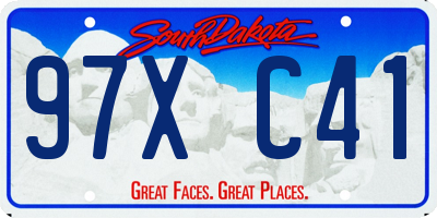 SD license plate 97XC41