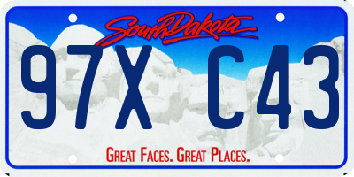 SD license plate 97XC43