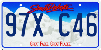 SD license plate 97XC46