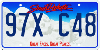 SD license plate 97XC48