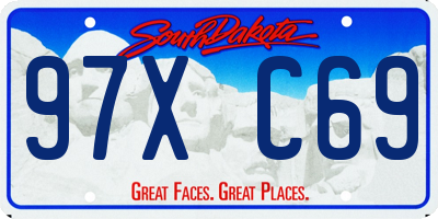 SD license plate 97XC69