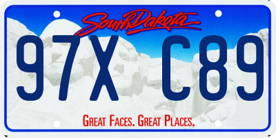 SD license plate 97XC89