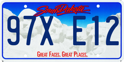 SD license plate 97XE12