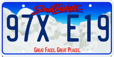SD license plate 97XE19
