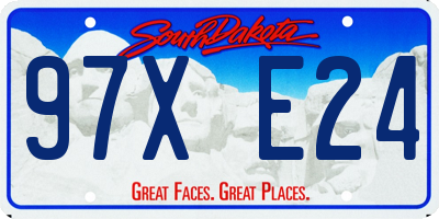 SD license plate 97XE24