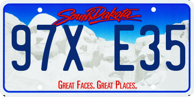 SD license plate 97XE35
