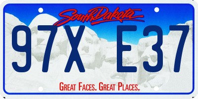 SD license plate 97XE37