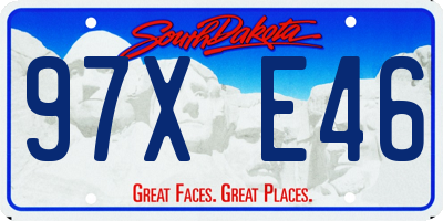 SD license plate 97XE46