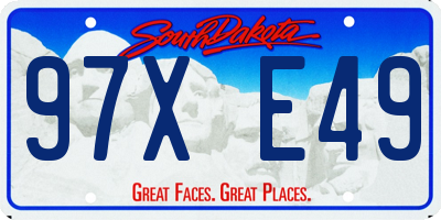SD license plate 97XE49