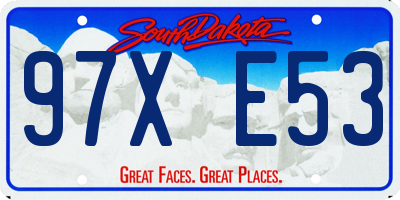 SD license plate 97XE53